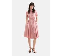 Hemdblusenkleid mit schwingendem Rock aus Baumwoll Stretch, slim fit Rosa/Pink 40 (60.853103-0042-40)