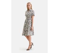 Hemdblusenkleid mit schwingendem Rock aus Baumwollsatin, slim Weiß 46 (60.852315-0003-46)