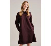 Hemdblusenkleid mit Stretchanteil in A- Linie Braun 44 (60.130701-0029-44)
