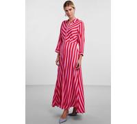 Hemdblusenkleid Y.A.S "YASSAVANNA LONG SHIRT DRESS", Damen, Gr. XL, N-Gr, rosa (cyclamen str:bittersweet), Web, Obermaterial: 100% Viskose (LENZING™ ECOVERO™), gestreift, relaxed fit lang, Kleider Hem