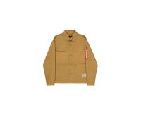 Hemdjacke ALPHA INDUSTRIES "Color Block Overshirt", Damen, Gr. M, grün (khaki), Obermaterial: 100% Baumwolle, Jacken Hemdjacke (88183037-M)