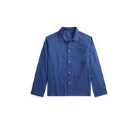 Hemdjacke aus Leinen und Baumwolle L Blue
