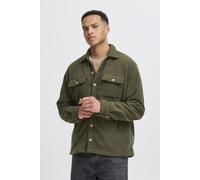 Hemdjacke BLEND "BHBAKI", Herren, Gr. XXL, forest night, Fleece, 100% Polyester, unifarben, Basic, normal normal, ohne Ausschnitt, gerader Abschluss, Jacken, Stilvolle Hemdjacke mit Brusttaschen (5645