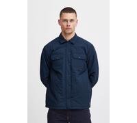 Hemdjacke BLEND "BHJacket", Herren, Gr. L, blau (marineblaus), 100% Nylon, unifarben, regular fit normal, Jacken, Stilvolle Übergangsjacke mit Taschen (30281432-L) marineblaus