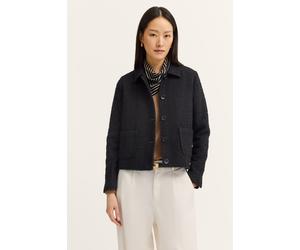 Hemdjacke BUGATTI "Bou amen, Gr. 42, schwarz (290, schwarz), 40% Polyacryl, 35% Polyester, 20% Baumwolle, 3% Polyamid, 2% sonstige Fasern, unifarben, normal, gerader Abschluss, Jacken, mit Knopf