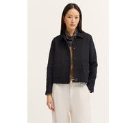 Hemdjacke BUGATTI "Bouclé", Damen, Gr. 34, schwarz (290, schwarz), 40% Polyacryl, 35% Polyester, 20% Baumwolle, 3% Polyamid, 2% sonstige Fasern, unifarben, normal, gerader Abschluss, Jacken, mit Knopf