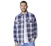 Casa Moda Casual Fit Hemdjacke blau, Kariert