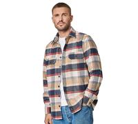 Hemdjacke CASAMODA "CASAMODA Hemdjacke kariert", Herren, Gr. L, blau, 100% Baumwolle, Jacken (51801117-L) blau