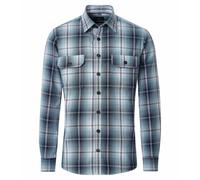 Hemdjacke CASAMODA "CASAMODA Hemdjacke kariert", Herren, Gr. M, blau, 100% Baumwolle, Jacken (23980041-M) blau