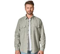 Hemdjacke CASAMODA "CASAMODA Hemdjacke uni", Herren, Gr. XL, beige, 55% Leinen, 45% Baumwolle, Jacken (74122715-XL) beige