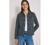 Kurzjacke CECIL, Damen, Gr. XS (36), dried olive grün, Web, 81% Baumwolle, 17% Polyester, 2% Elasthan, comfort fit normal, V-Ausschnitt, Bündchen, Jacken Kurzjacke, mit Leomuster (93256016-XS) dried o