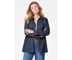 Hemdjacke in Boulcéoptik blau 21
