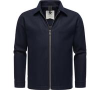Hemdjacke in Woll-Optik "Azzte Felt" Navy XL