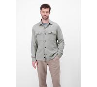 Hemdjacke LERROS "Hemdjacke in Piqué-Qualität", Herren, Gr. 3XL, storm grau melange, 55% Baumwolle, 43% Polyester, 2% Elasthan, Jacken (86263450-XXXL) storm grau melange