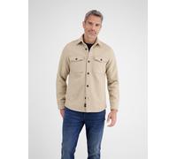 Fleecehemd LERROS, Herren, Gr. XXL, N-Gr, basalt grau, Web, Obermaterial: 100% Polyester, normal hüftbedeckend, Rundhals, Hemden, Fleecejacke, langarm mit Knopfleiste (91108722-XXL) basalt grau