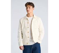 Hemdjacke LINDBERGH "Hemdjacke Relaxed Fit", Herren, Gr. XXL, cream weiß, Obermaterial: 98% Baumwolle, 2% Elasthan, unifarben, lässig geschnitten, Jacken (28177461-XXL) cream weiß