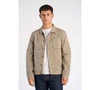 Hemdjacke LINDBERGH "Lindbergh Hemdjacke", Herren, Gr. M, beige (dk sand), Obermaterial: 98% Baumwolle, 2% Elasthan, lässig geschnitten, Jacken (68915662-M) dk sand