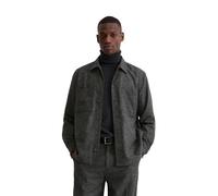 Hemdjacke MARC O'POLO, Herren, Gr. M, grau (multi, broken graphite), Obermaterial: 50% Schurwolle, 30% Polyester, 20% Baumwolle, loose fit, 1-Knopf-Manschette, Jacken, Overshirt aus Woll-Mix, lockere