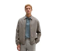 Hemdjacke MARC O'POLO, Herren, Gr. XL, braun (medium blau), Twill, Obermaterial: 100% Baumwolle, kariert, oversize hüftbedeckend, elastischer Bund, Jacken, aus Bio-Baumwoll-Twill, Overshirt (65891850-