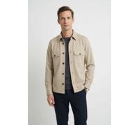 OLYMP Casual Regular Fit Hemdjacke beige, Einfarbig