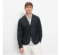 Hemdjacke OLYMP, Herren, Gr. M, marine, Web, Obermaterial: 55% Leinen, 45% Baumwolle, meliert, lässig geschnitten hüftbedeckend, V-Ausschnitt, 1-Knopf-Manschette, Jacken, meliert und mit Leinen (30583