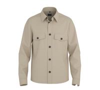 Hemdjacke OLYMP, Herren, Gr. XXL, beige, Web, Obermaterial: 55% Leinen, 45% Baumwolle, normal, 1-Knopf-Manschette, Jacken, Overshirt, Leinen, Modern Fit, Kentkragen (42507718-XXL) beige