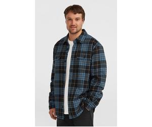 Hemdjacke O'NEILL "O'NEILL MUST-HAVE FLEECE LINED SHIRT", Herren, Gr. L, blau (blau flannel), Obermaterial: 100% Baumwolle, Jacken (61965646-L) blau flannel