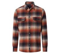 Casa Moda Casual Fit Flanellhemd orange, Kariert