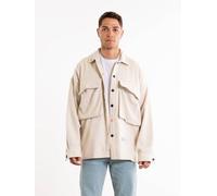 Hemdjacke Oversize Herren Kleidung Hemd Freizeit-Jacke Unisex Überhemd Overshirt M Weiß