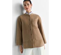 Hemdjacke RICHROYAL, Damen, Gr. 36, cinnamon, Web, Obermaterial: 70% Wolle, 30% Polyester, oversize normal, Jacken, Overshirt, Stehkragen (20261736-36) cinnamon