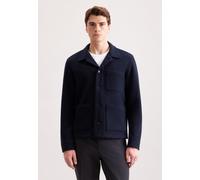 Hemdjacke SEIDENSTICKER, Damen, Gr. XXL, navy, 70% Polyester, 30% Wolle, unifarben, Jacken Hemdjacke (73515016-XXL)