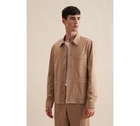 Hemdjacke SEIDENSTICKER "Seidensticker", Herren, Gr. XL, beige, 97% Baumwolle, 3% Elasthan, unifarben, Jacken (12149155-XL) beige