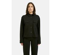 Hemdjacke SMITH & SOUL, Damen, Gr. S, schwarz, Jersey, Obermaterial: 70% Polyester, 26% Viskose, 4% Elasthan, unifarben, hüftlang, 1-Knopf-Manschette mit Schlitz, Jacken, mit aufgesetzten Taschen, Jer