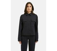 Hemdjacke SMITH & SOUL, Damen, Gr. XXL, marine, Jersey, Obermaterial: 70% Polyester, 26% Viskose, 4% Elasthan, unifarben, hüftlang, 1-Knopf-Manschette mit Schlitz, Jacken, mit aufgesetzten Taschen, Je