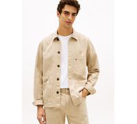 Hemdjacke TOMMY HILFIGER "CHORE", Herren, Gr. XL, sandalwood, Web, Obermaterial: 100% Baumwolle, unifarben, regular fit normal, Rundhals, eingesetzt abgesteppte Kante, Jacken, Overshirt Regular fit mi