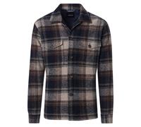 Hemdjacke VENTI "VENTI Hemdjacke kariert", Herren, Gr. 50, blau, 95% Polyester, 5% Wolle, Jacken (73089810-50) blau