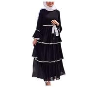 Hemdkleid Damen Sommer - Arabische Abaya-Kleidung Kaftan-Muslim-Gürtel islamischen Frauenkuchen Brautkleid Festkleider Hochzeitskleider