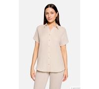 Hemdkragenbluse mit Knopfleiste beige 38