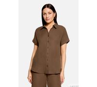 Hemdkragenbluse mit Knopfleiste Brown 44