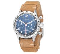 Hemel HF31MTC Chronograph Mechanisch Quarz Stahl Schwarz Braun Leder Herrenuhr