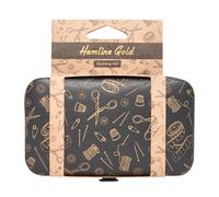 Hemline Gold Premium-Nähset Reiseset (12 x 7 x 2,5 cm / schwarz/ gold)
