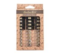 Hemline Gold Quilt Clips (30 St./ 26 x 10 mm/ schwarz/ transparent)