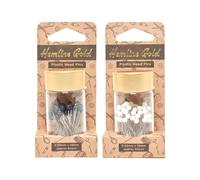 Hemline Gold Stecknadeln (60 St. / 38 mm/ Kugelköpfe schwarz/ weiß)