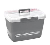 Große stabile Nähbox - Nähkoffer - Kunststoffbox (grau)