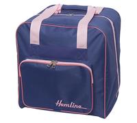 Hobby Gift Overlock-Aufbewahrungstasche für Overlock-Maschinen, gepolsterte Tragetasche, Taschen für zusätzliches Zubehör, 39 x 32 x 36 cm, Marineblau und Rosa, Blau, Rosa, (d/w/h) 39 x 32 x 36cm.,