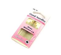 Hemline Premium Gold Eye Straw Milliner Nadeln - pro Packung mit 16 Stück