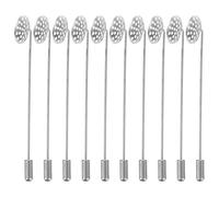 Hemobllo 10 Stück Lange Kupfer Broschennadeln Silber Glänzend Selbstgemacht Schmuck Accessoires für Kleidung und Hüte Einfache Anstecknadeln für Damen