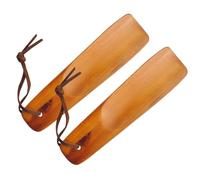 Hemobllo 2 Stück Glatte Holz Schuhlöffel mit Ergonomischem Griff Langlebiger Schuhanzieher für Herren und Damen Komfortabler Schuhheber zum Einfachen Anziehen