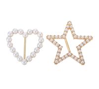 Hemobllo 2 Stück Schal Taillenverschluss aus Zinklegierung mit Imitationsperlen Eleganter Halstuch Clip für Seidenschals Blusen und T shirts Modisches Damen Accessoire für Party und Alltag