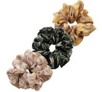 Hemobllo 3 Stück Elastische Haargummis Breites Textilband Haarschmuck für Frauen und Mädchen Mehrfarbig Flexibler Pferdeschwanzhalter Modisches Haaraccessoire und Armband
